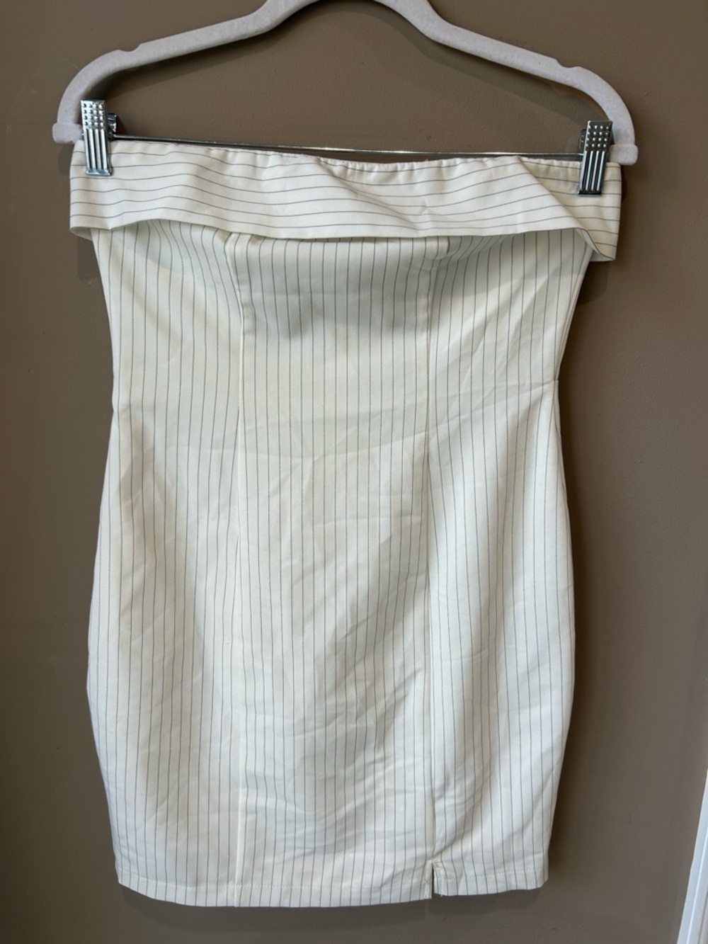 Strapless Pinstripe Dress